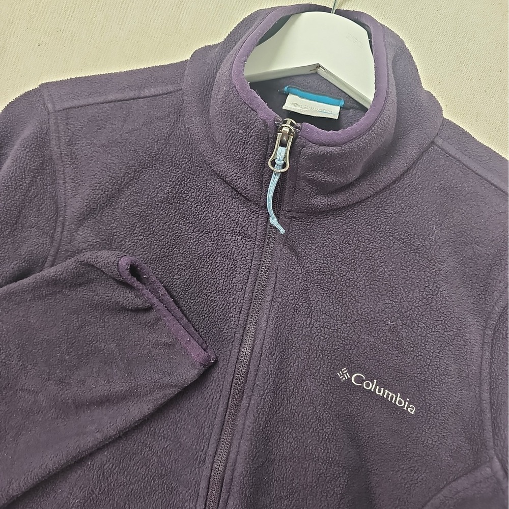 Columbia Fuller Ridge Womens Small Plum Purple Full Zip Polartec Fleece Jacket